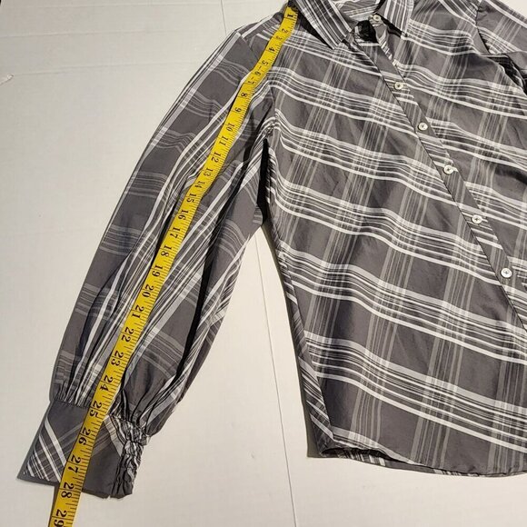 Chico's size 1  /  8 button down long sleeve collared shirt blouse - Picture 10 of 12